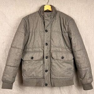Banana Republic Unisex Herringbone Puffer Jacket Sz M Fall Winter Outdoors Lined